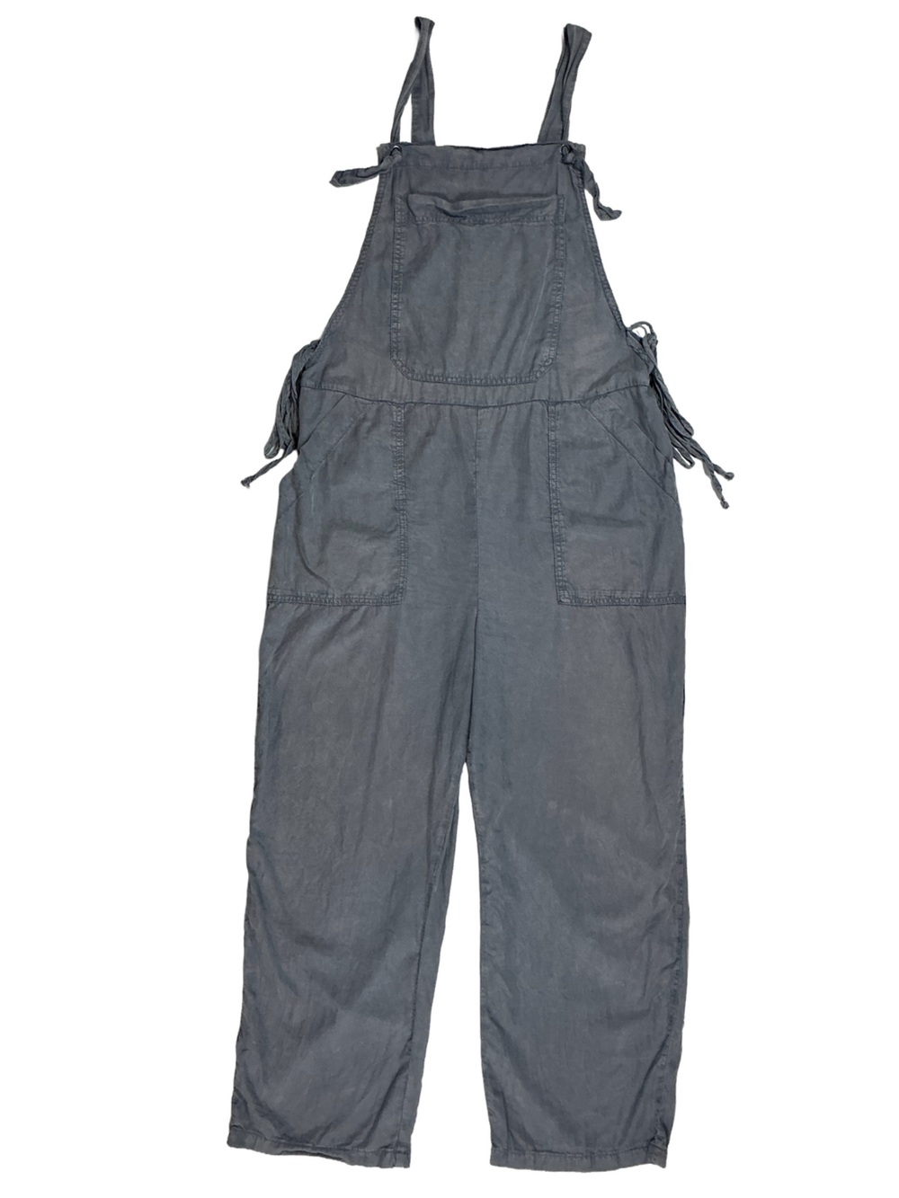 BDG “Misty” Gray Blue Overall Jumpsuit Relaxed Linen Blend Size M